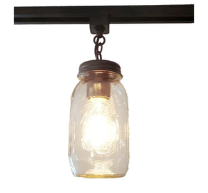 Mason Jar TRACK LIGHTING New Quarts Chain Trio