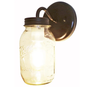 Mason Jar Wall SCONCE Lighting Fixture New Quart