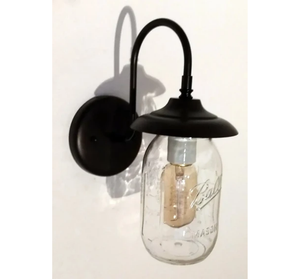 Mason Jar New Quart Outdoor Porch Wall SCONCE Light - The Lamp Goods