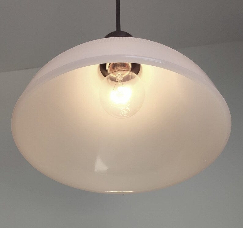 Milk Glass PENDANT Light - 10" The Lamp Goods