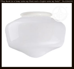 Modern Schoolhouse 8" Milk Glass Replacement Globe