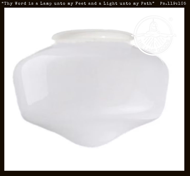 Modern Schoolhouse 8" Milk Glass Replacement Globe - The Lamp Goods