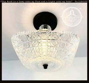 Bakelight 1950's Plastic Shade Ceiling Light