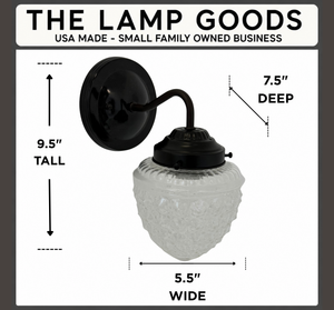 Acorn Glass Wall Sconce Light Fixture
