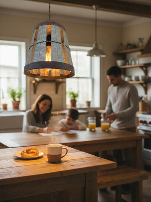 Galvanized Open Weave INDUSTRIAL Pendant Light - The Lamp Goods