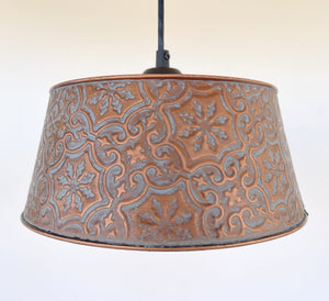 Ornate Copper Pendant Light Fixture