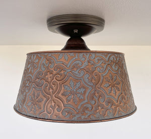 Ornate Copper Ceiling Light