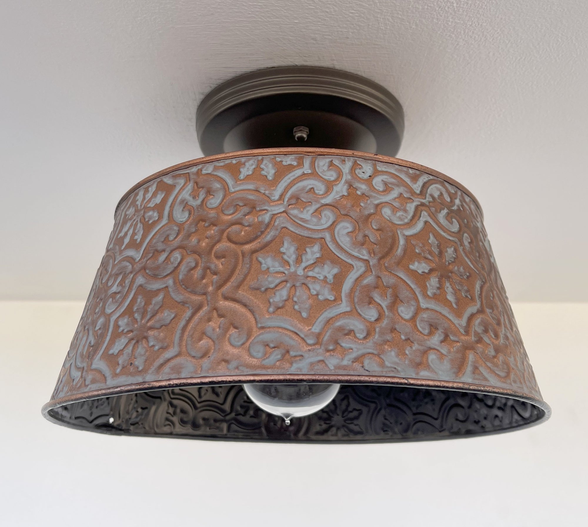 Ornate Copper Ceiling Light