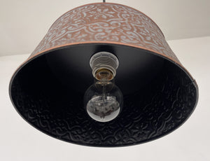 Ornate Copper Pendant Light Fixture