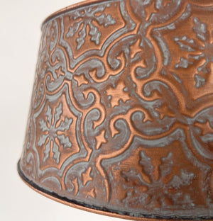 Ornate Copper Pendant Light Fixture