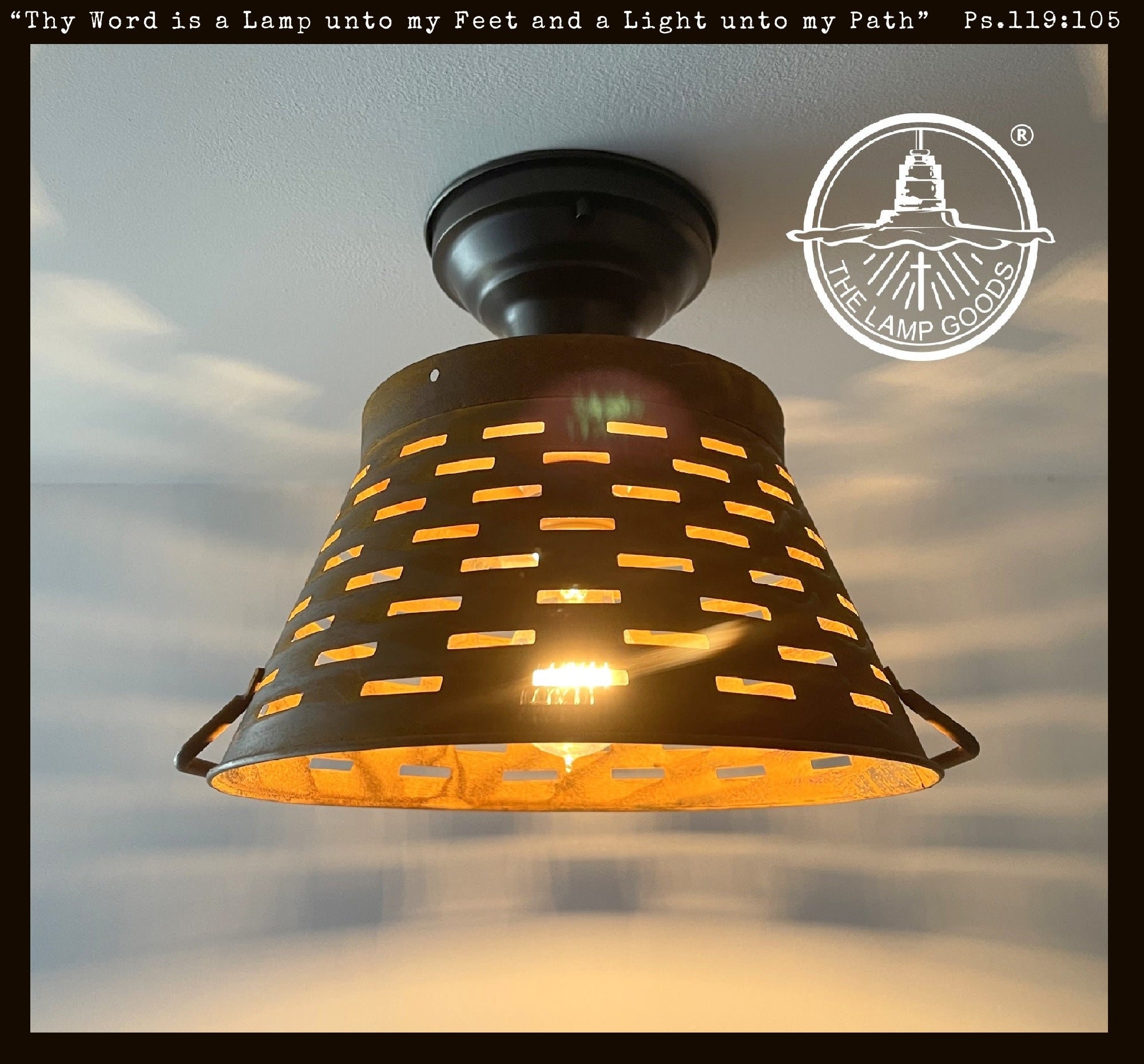 Pierced Barn Metal Farmhouse Ceiling Light