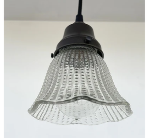 Petite Hobnail 1940's Glass Pendant Light