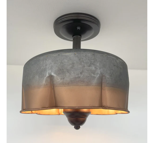 Galvanized Copper  Metal Ceiling Light