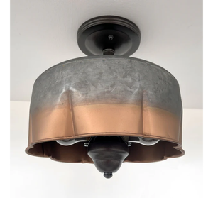 Galvanized Copper  Metal Ceiling Light
