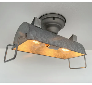 INDUSTRIAL GALVANIZED Ceiling Light Fixture