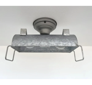 INDUSTRIAL GALVANIZED Ceiling Light Fixture