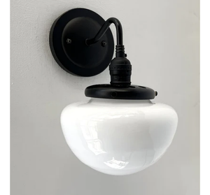 Opal Mushroom Schoolhouse Wall Sconce Light