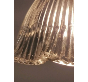 Triple Ruffle Vintage Holophane Pendant Light