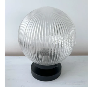 Large Holophane Antique Glass Globe Table Lamp - The Lamp Goods