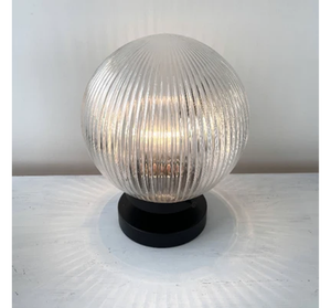 Large Holophane Antique Glass Globe Table Lamp - The Lamp Goods