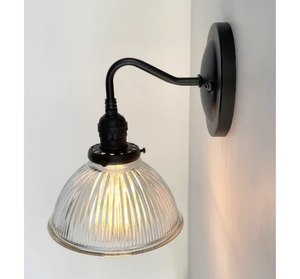 Factory Holophane Dome Exposed Socket Wall Sconce