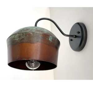 Copper Handcrafted Rustic Farmhouse Wall Sconce Light - The Lamp Goods