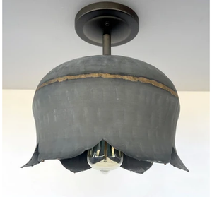 Large Lotus Galvanized Ceiling Light