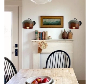 Copper Handcrafted Rustic Farmhouse Wall Sconce Light - The Lamp Goods