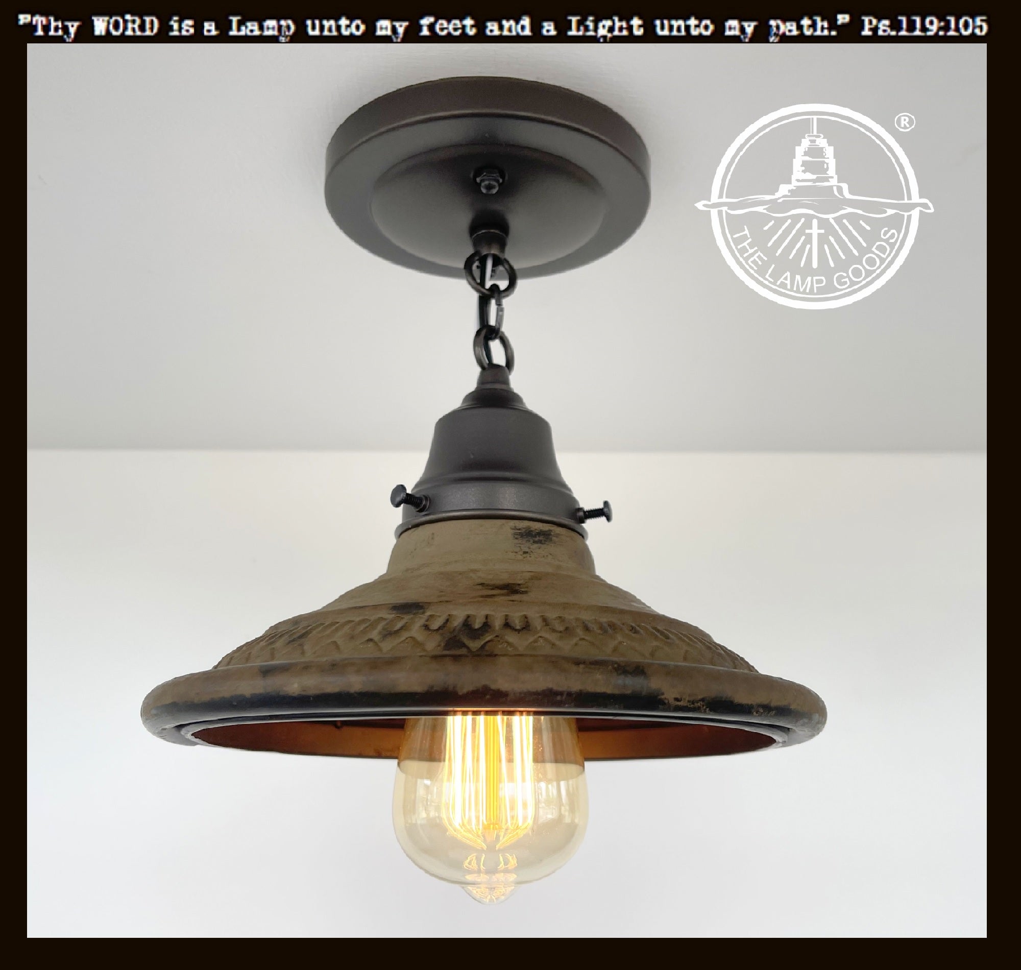 Pre Order -Rustic Industrial Farmhouse Ceiling Light - Arrives May 2025