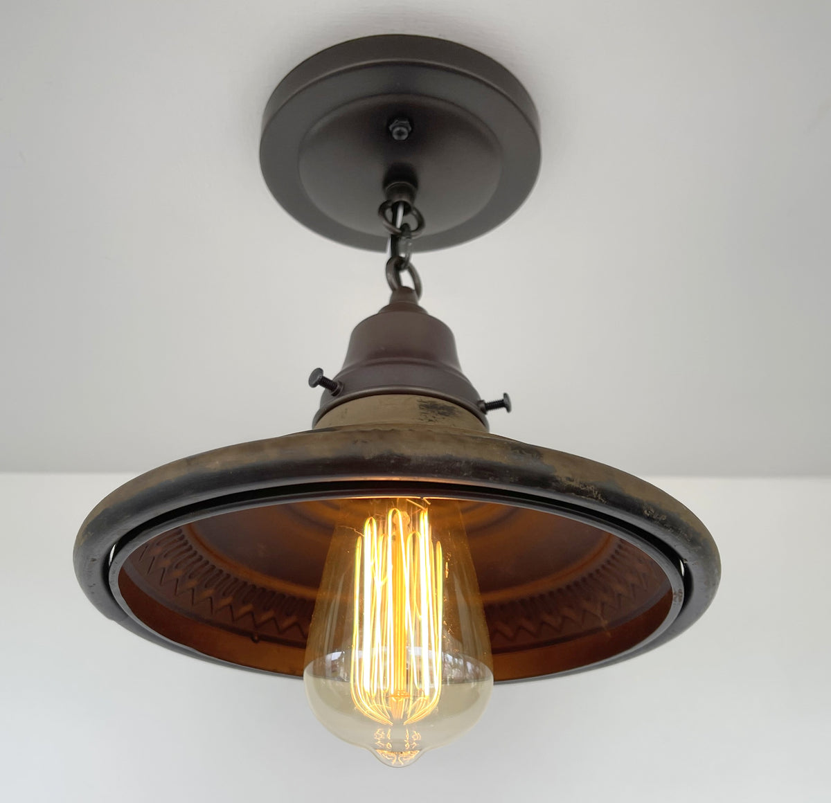 Rustic Light Ceiling Mounted Farmhouse Lighting Fixture or Rustic Industrial Flush Mount Ceiling ...