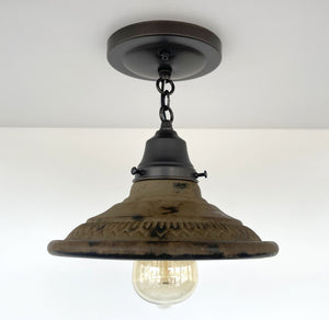 Pre Order -Rustic Industrial Farmhouse Ceiling Light - Arrives May 2025