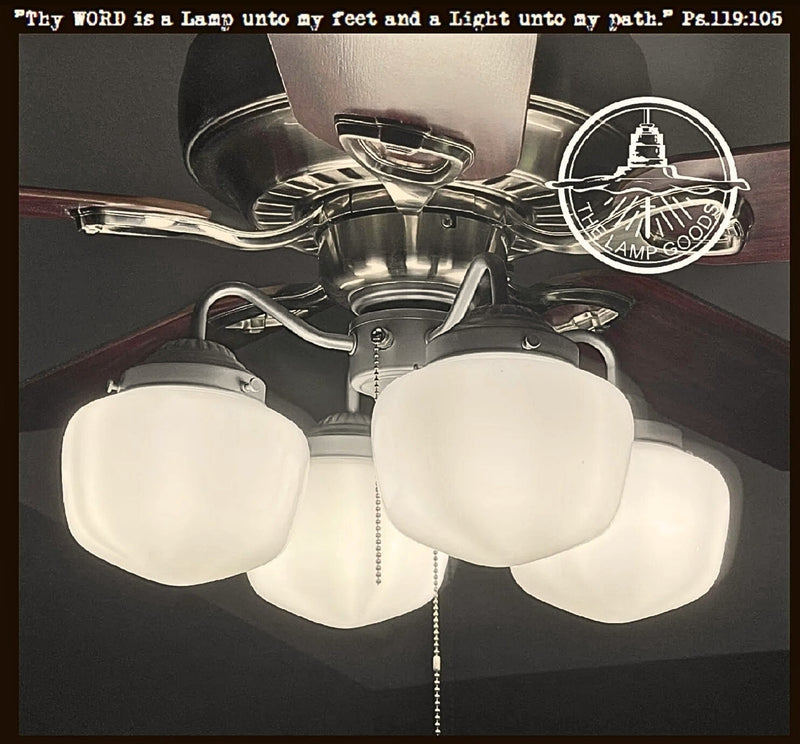 Schoolhouse Milk Glass Ceiling Fan LIGHT KIT