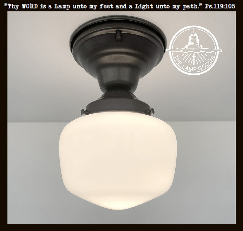 milk glass ceiling light