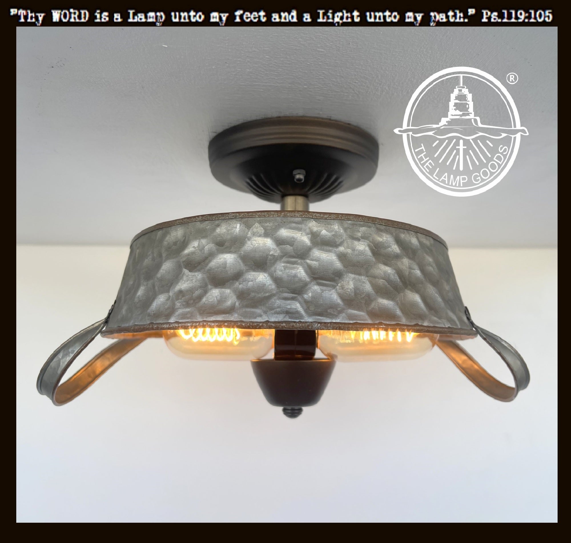 Galvanized deals ceiling light