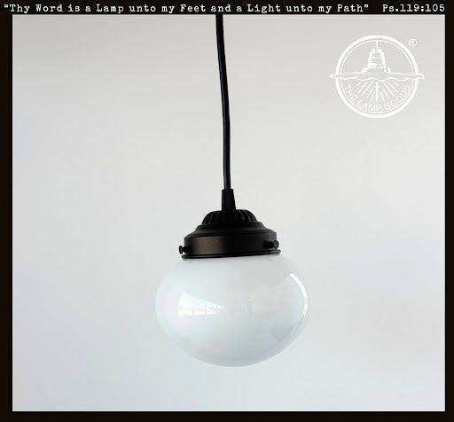 Petite Bubble Milk Glass Pendant Light