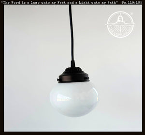 Petite Bubble Milk Glass Pendant Light