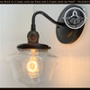 Clear Schoolhouse Glass Wall Sconce Light Fixture