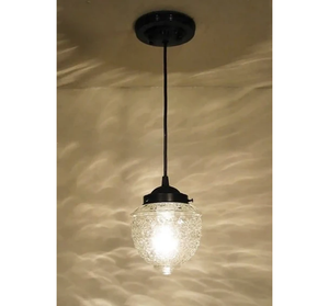 Antique Acorn Clear Glass Pendant Light | 5"