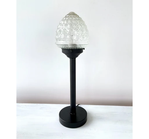 Antique Acorn Clear Glass Table Lamp - Tall