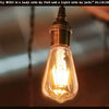 Dimmable LED Edison-style light bulb, 60-watt equivalent, warm light.
