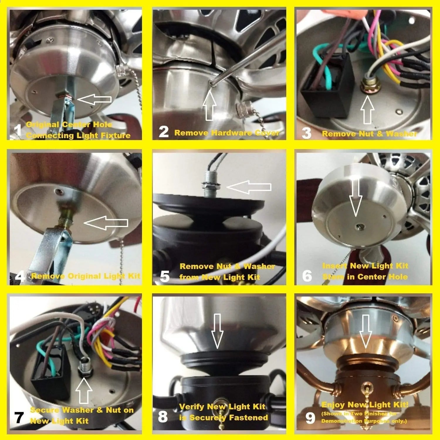 Mason Jar CEILING FAN Light Kit of Vintage Pint Jars - The Lamp Goods
