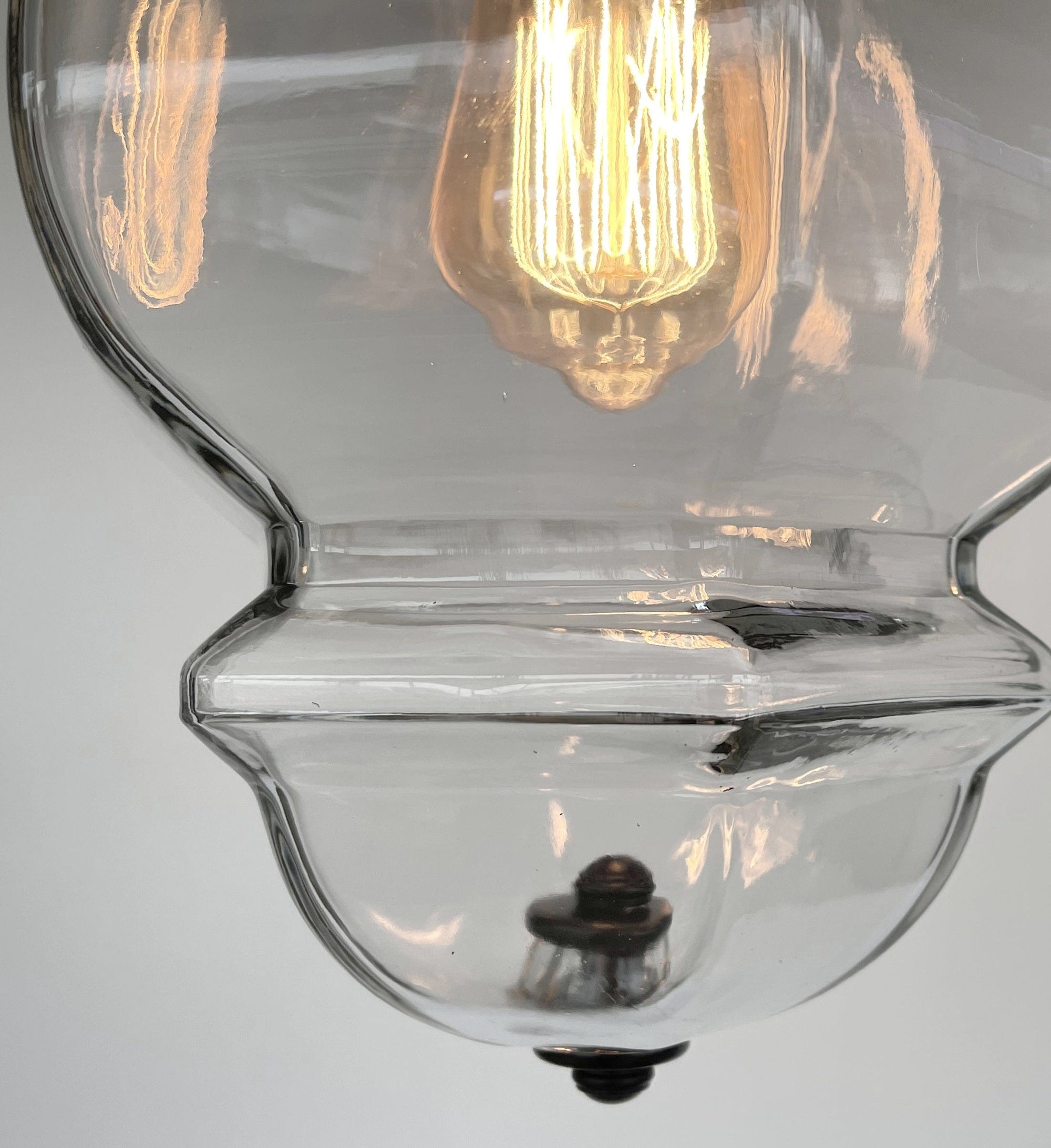Large Antique Glass Semi Flush Ceiling Light The Lamp Goods