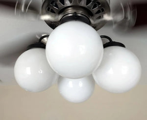 Modern Milk Glass Ceiling Fan LIGHT KIT The Lamp Goods