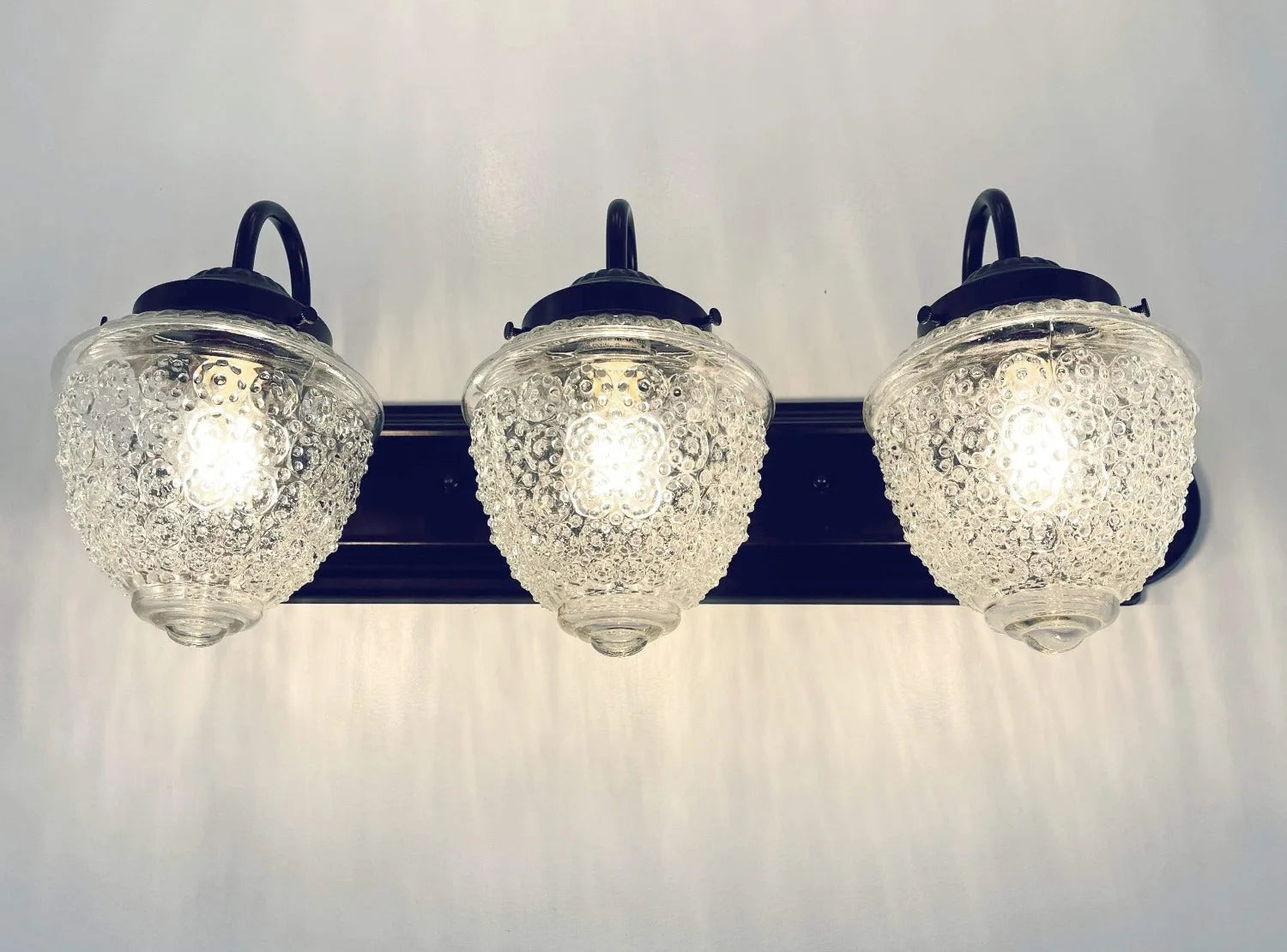 Antique Acorn Glass VANITY Light - 3 Sizes The Lamp Goods