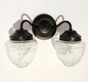 Island Falls Double Wall Sconce Light Fixture - The Lamp Goods