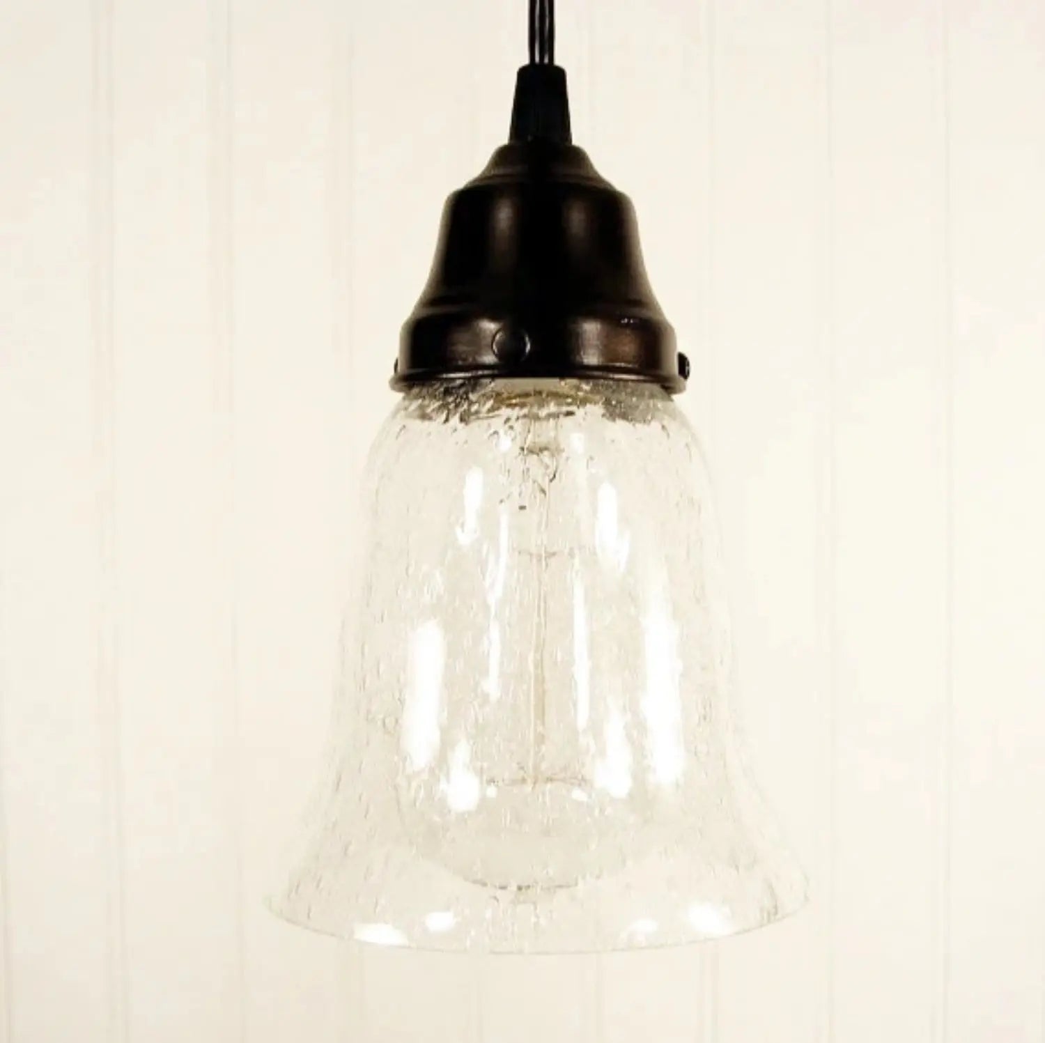 Clear Seeded Glass Pendant Light for Kitchen or Bedroom Pendant