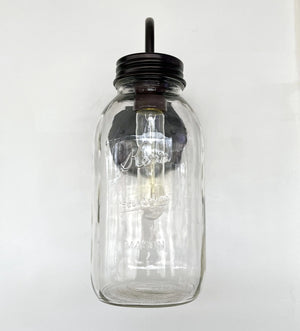 Vintage KERR Mason Jar Wall SCONCE Lighting Fixture The Lamp Goods