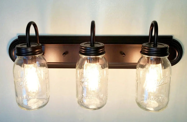 Mason Jar Vanity Light 170 for Bathroom Wall Lighting or Sconces