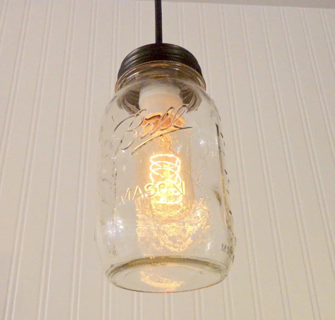 Mason Jar Pendant Light NEW Quart - The Lamp Goods