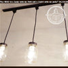 Mason jar track lighting pendant, single quart, farmhouse style, 3-light fixture
